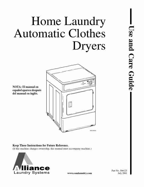 Alliance Laundry Systems WasherDryer DRY683C-page_pdf